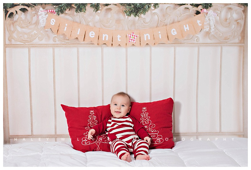 Hagerstown MD Baby Milestone Christmas Family Photographer